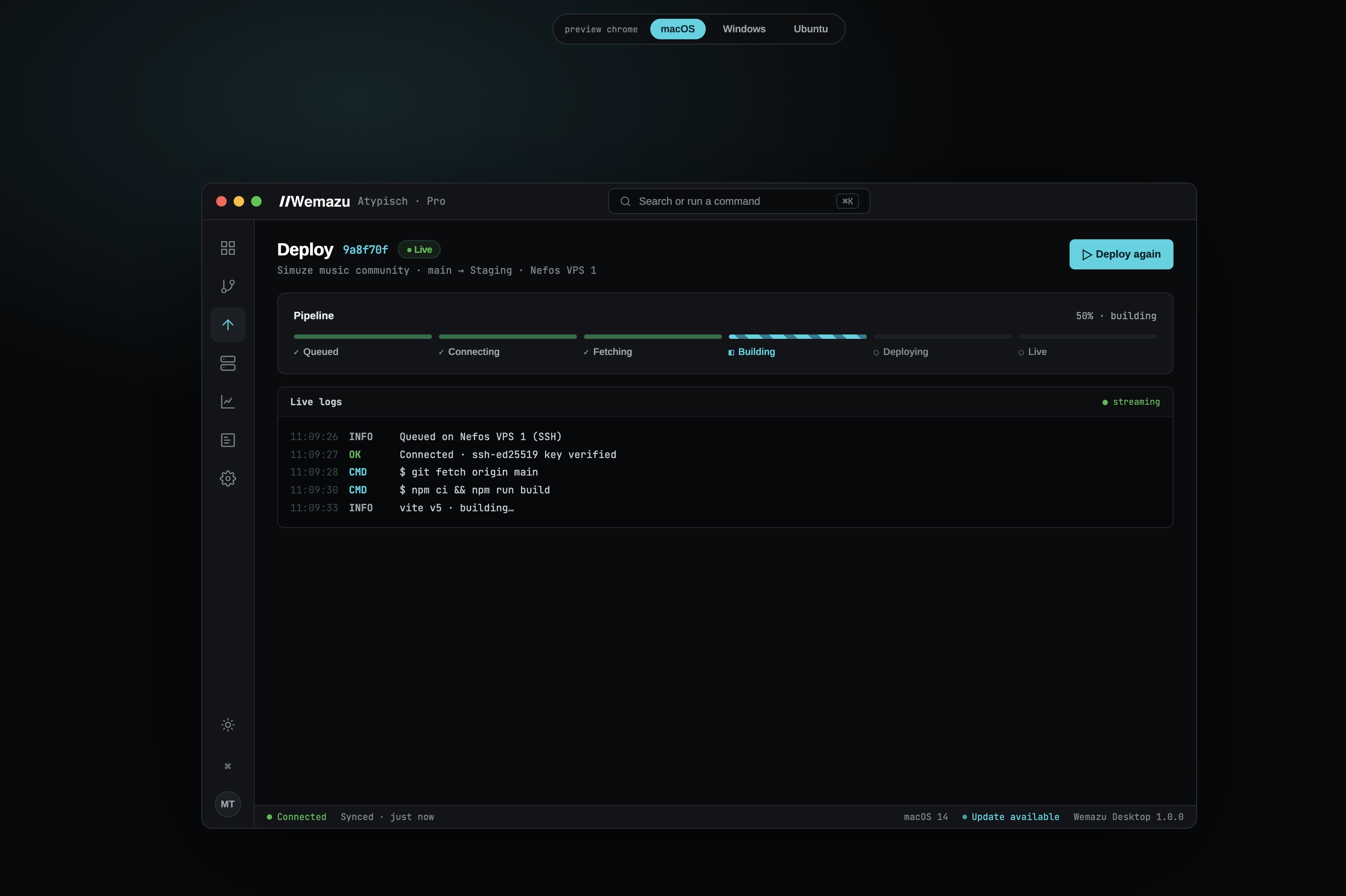 Wemazu app deployment