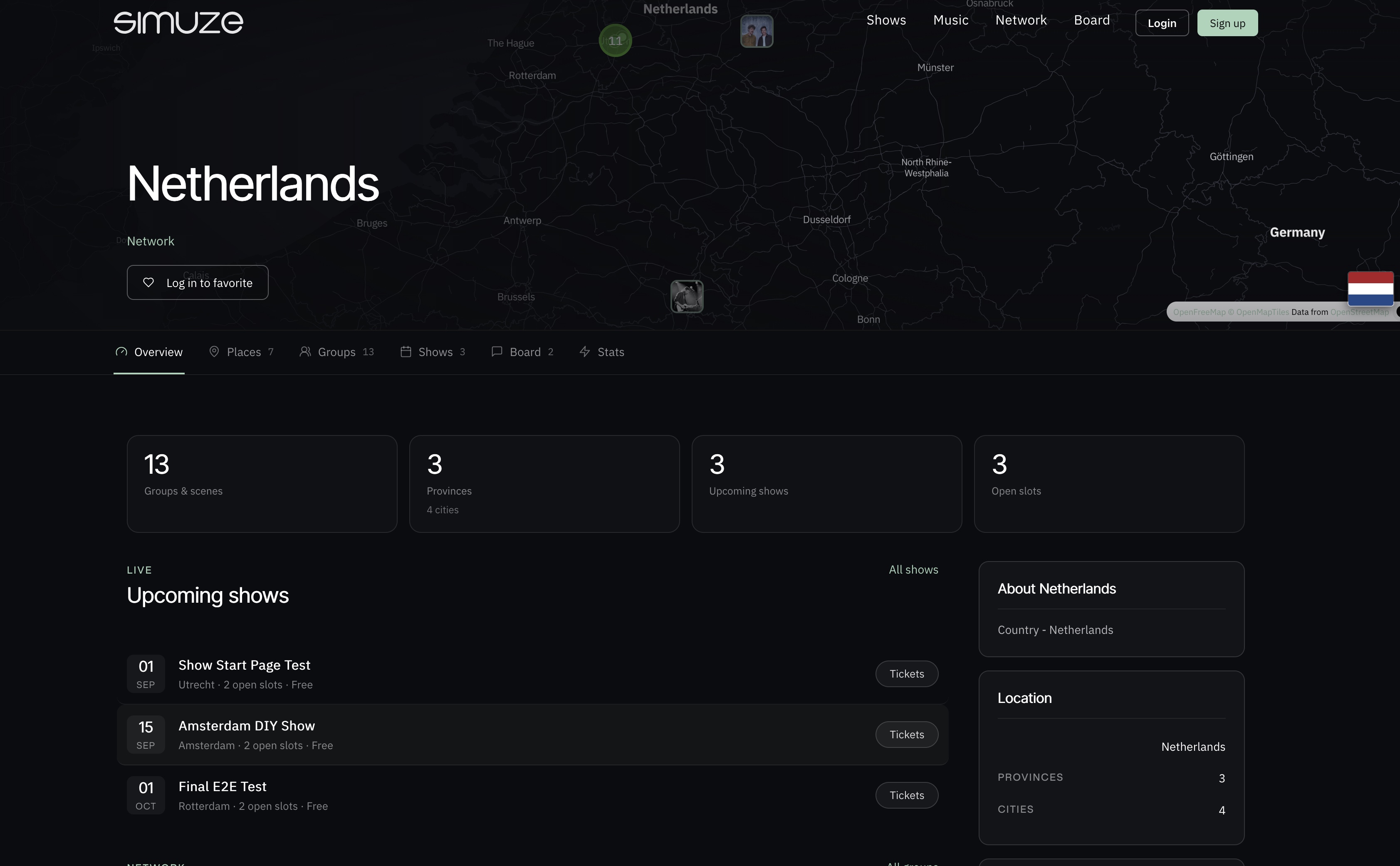 Network Â· Netherlands country page