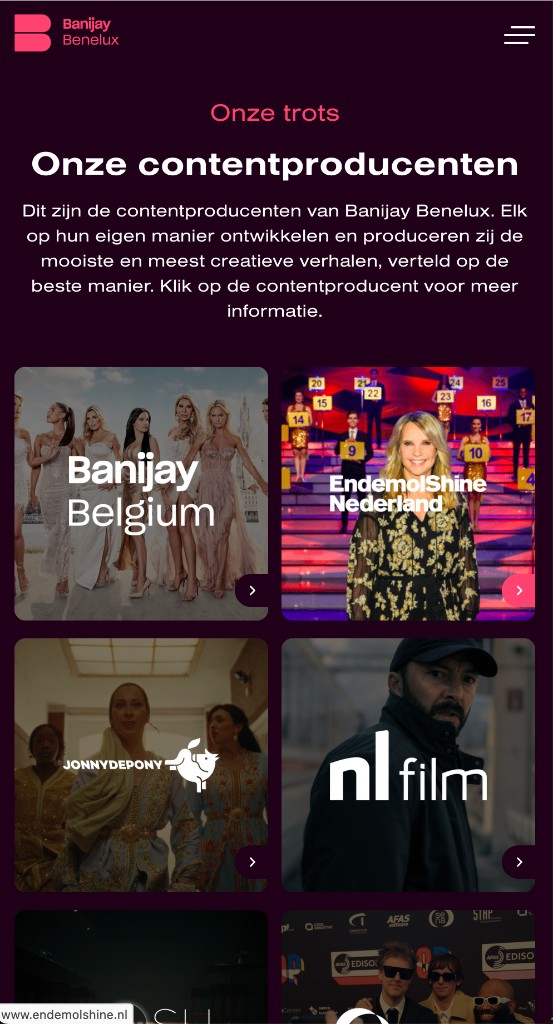 Banijay Benelux mobile content producers